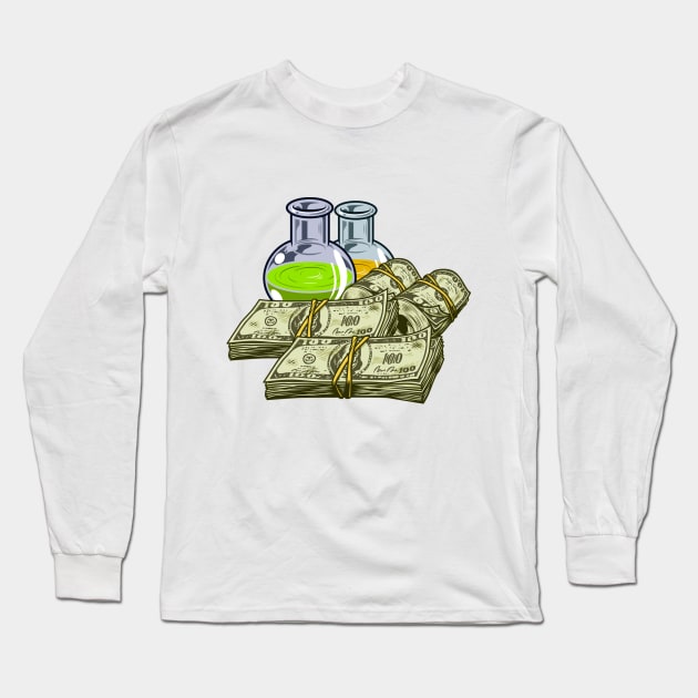 DRUGS MONEY Long Sleeve T-Shirt by theanomalius_merch